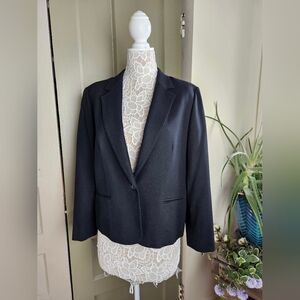 Pendleton 100% Wool Black Professional Blazer Jacket USA Women's Medium